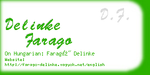 delinke farago business card